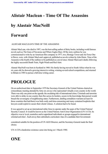 Cover of Alistair MacLean's "Time of the Assassins" by Alastair MacNeill