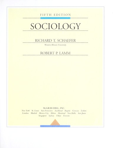 Cover of Sociology by Richard T. Schaefer