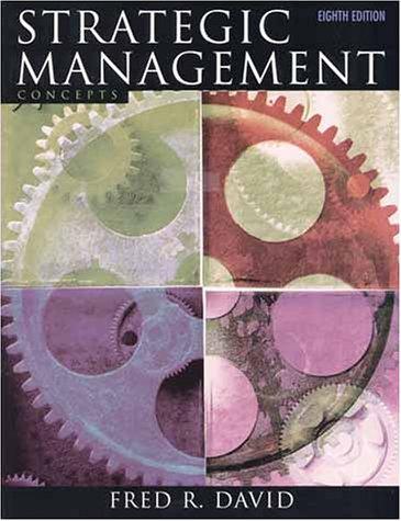 Cover of Strategic management by Fred R. David