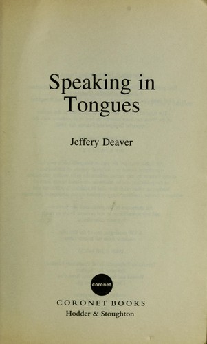 Cover of Speaking in tongues by Jeffery Deaver