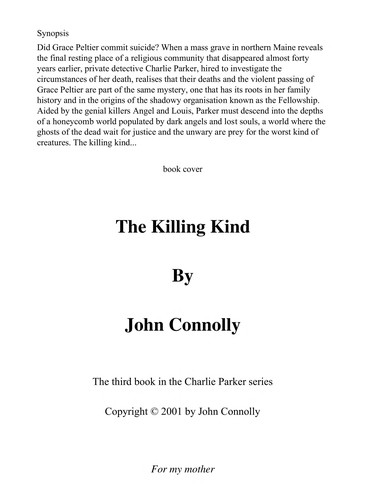 Cover of The killing kind by John Connolly