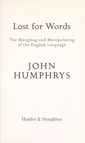 Cover of Lost for Words by John Humphrys
