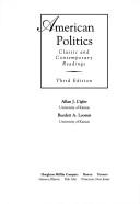 Cover of American politics by Allan J. Cigler