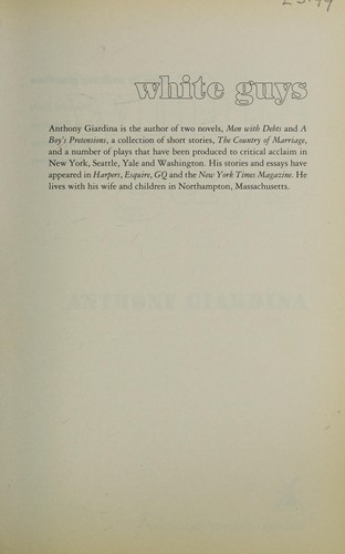 Cover of White Guys by Anthony Giardina