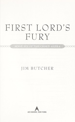 Cover of First lord's fury by Jim Butcher