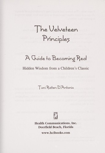 Cover of The velveteen principles by Toni Raiten-D'Antonio