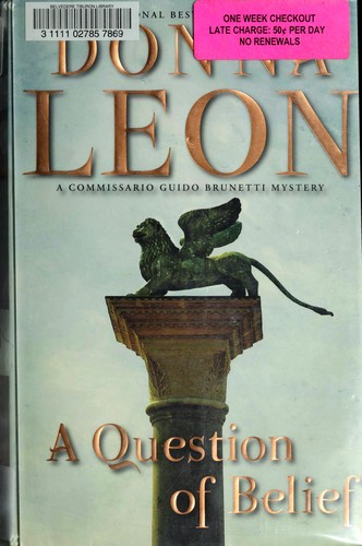 Cover of A question of belief by Donna Leon, David Colacci