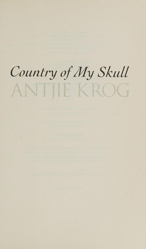 Cover of Country of my skull by Antjie Krog