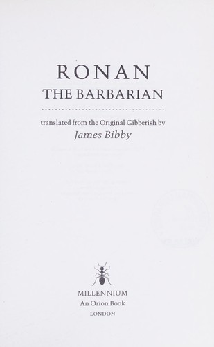 Cover of Ronan the Barbarian by James Bibby
