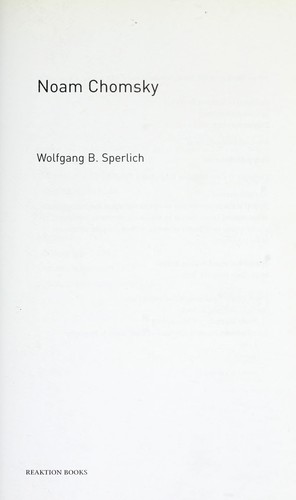 Cover of NOAM CHOMSKY. by WOLFGANG B. SPERLICH