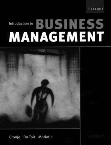 Cover of Introduction to Business Management by Unknown Author
