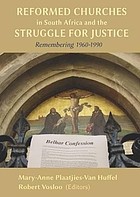 Cover of Reformed churches in South Africa and the struggle for justice by Mary-Anne Plaatjies-Van Huffel, Robert Vosloo